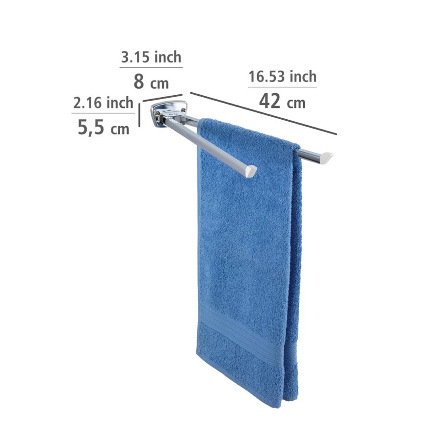 WENKO 17875100 - Βάση για πετσέτες BASIC 42x8 cm ανοξείδωτο ατσάλι/ασημί