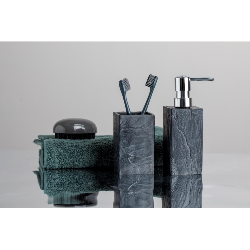 WENKO 17920100 - Ποτηράκι μπάνιου SLATE ROCK 6,4 x 10,5 εκ. ανθρακί