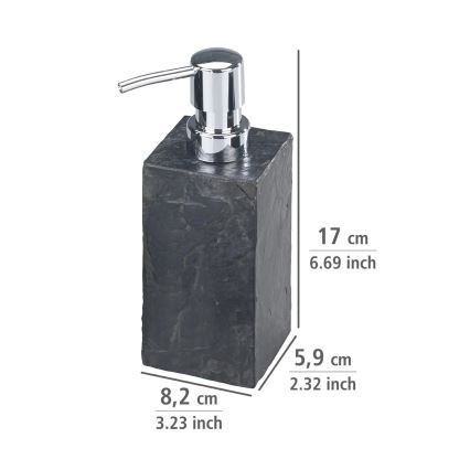 WENKO 17921100 - Δοσομετρητής σαπουνιού SLATE ROCK 250 ml ανθρακί