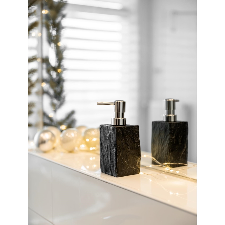 WENKO 17921100 - Δοσομετρητής σαπουνιού SLATE ROCK 250 ml ανθρακί