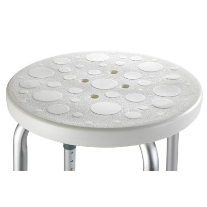 WENKO 1792921100-Σκαμπό SECURA 45,5x45,5 cm λευκό/ασημί/γκρι