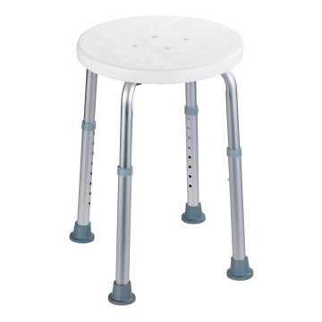 WENKO 1792921100-Σκαμπό SECURA 45,5x45,5 cm λευκό/ασημί/γκρι