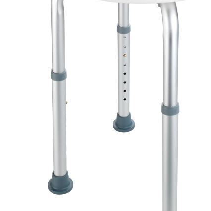 WENKO 1792921100-Σκαμπό SECURA 45,5x45,5 cm λευκό/ασημί/γκρι