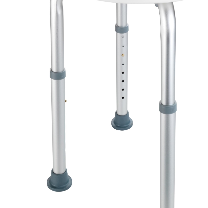 WENKO 1792921100-Σκαμπό SECURA 45,5x45,5 cm λευκό/ασημί/γκρι