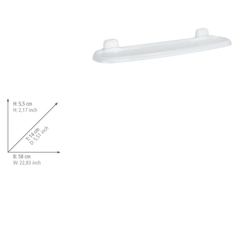 WENKO 17943100 - Ράφι PURE 58x14 cm λευκό