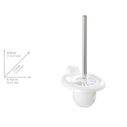 WENKO 17947100 - Βούρτσα WC PURE 15,5x36 cm λευκή