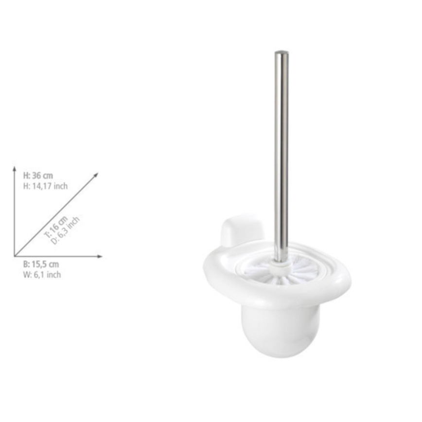 WENKO 17947100 - Βούρτσα WC PURE 15,5x36 cm λευκή