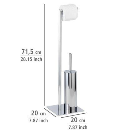 WENKO 18562100 - Βούρτσα WC RECCO 20 x 71,5 εκ. γυαλιστερό χρώμιο