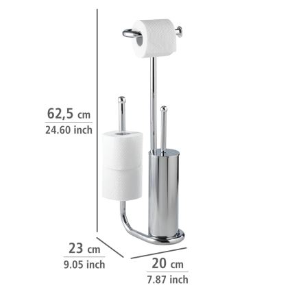 WENKO 18730100 - Βούρτσα WC UNIVERSALO 20x62,5 cm γυαλιστερό χρώμιο