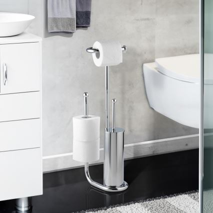 WENKO 18730100 - Βούρτσα WC UNIVERSALO 20x62,5 cm γυαλιστερό χρώμιο