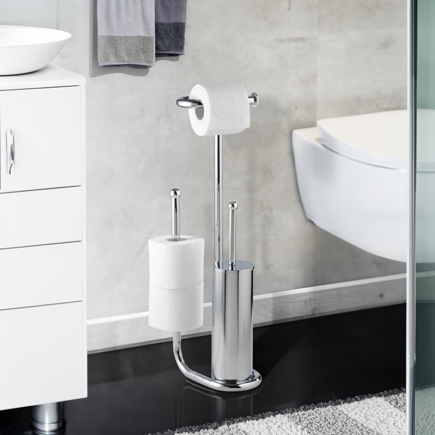 WENKO 18730100 - Βούρτσα WC UNIVERSALO 20x62,5 cm γυαλιστερό χρώμιο