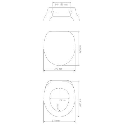 WENKO 18760100-WC Κάθισμα WC OTTANA 37,5x44,5 cm μπεζ/ασημί
