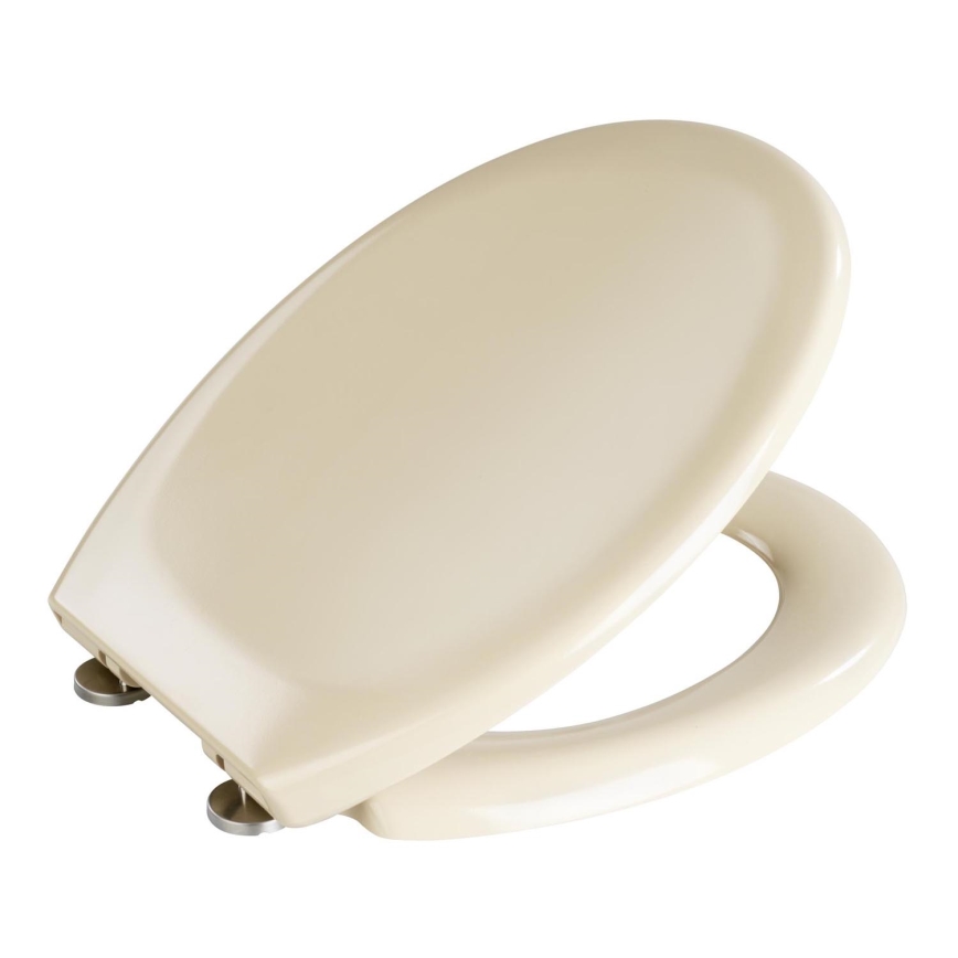 WENKO 18760100-WC Κάθισμα WC OTTANA 37,5x44,5 cm μπεζ/ασημί