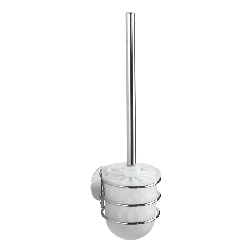 WENKO 18768100-WC σετ TURBO-LOC στρογγυλό ατσάλι 10x37,5 cm γυαλιστερό χρώμιο/λευκό