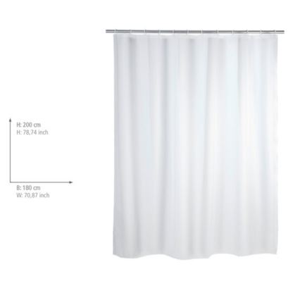 WENKO 19104100 - Κουρτίνα ντους 180x200 cm λευκή