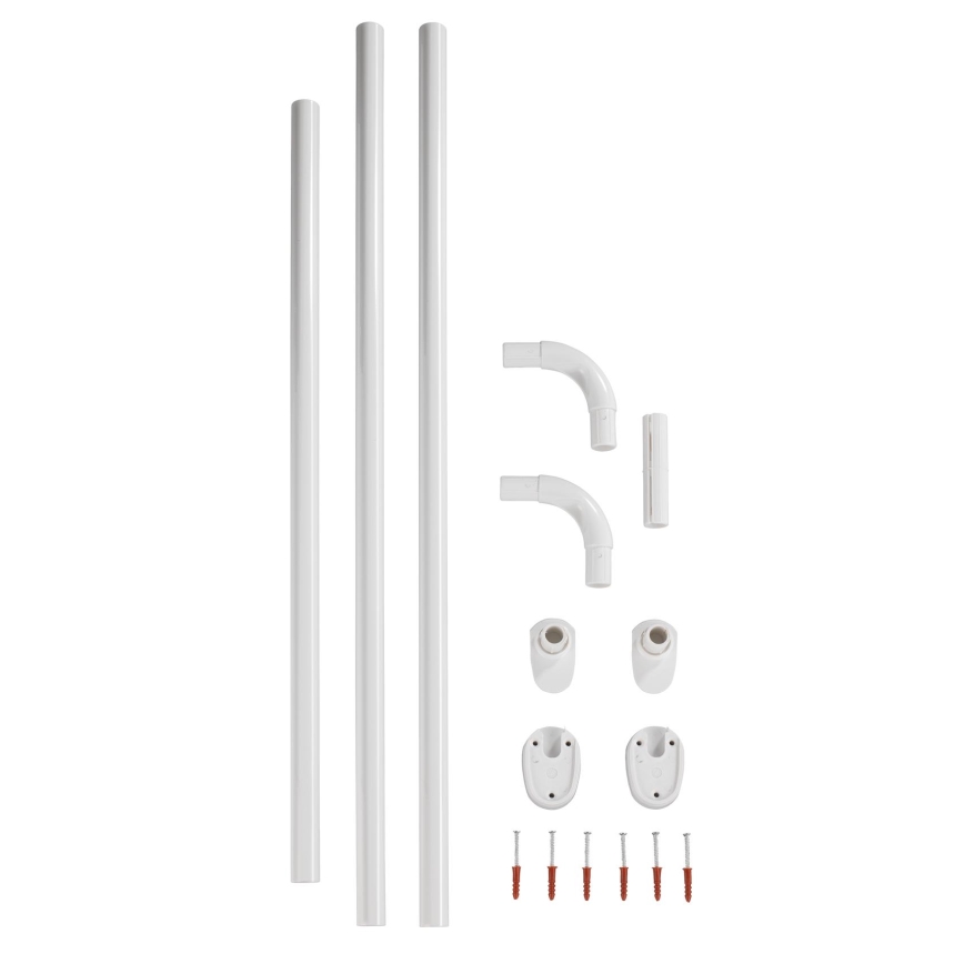 WENKO 19216100 - Βάση για ράβδο UNIVERSAL 2,5x2,5 cm λευκή