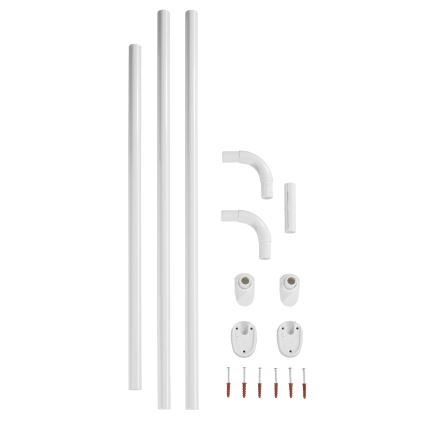 WENKO 19216100 - Βάση για ράβδο UNIVERSAL 2,5x2,5 cm λευκή