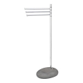 WENKO 19493100 - Βάση για πετσέτες PEBBLE STONE 38x84 cm γυαλιστερό χρώμιο/γκρι