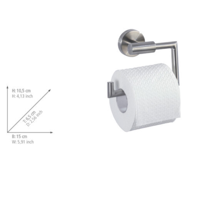 WENKO 19612100 - Βάση για χαρτί υγείας BOSIO MATT 15x10,5 cm ανοξείδωτο ατσάλι/ασημί