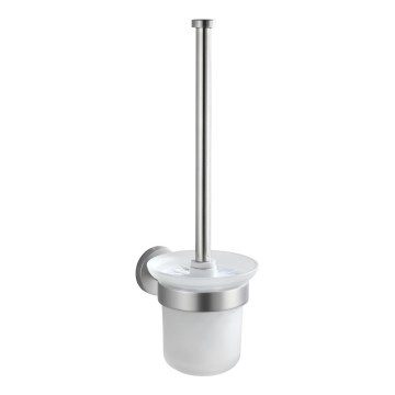 WENKO 19614100 - Βούρτσα WC BOSIO MATT 10x14 cm ανοξείδωτη/ασημί/σατινέ