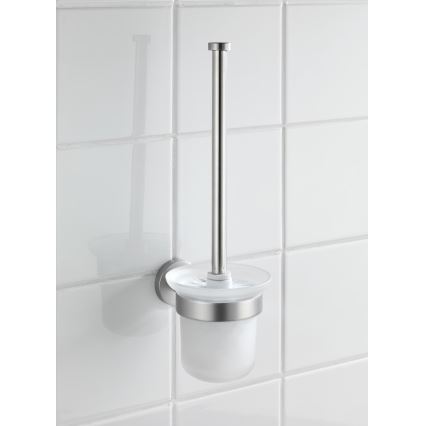 WENKO 19614100 - Βούρτσα WC BOSIO MATT 10x14 cm ανοξείδωτη/ασημί/σατινέ