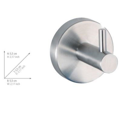 WENKO 19621100 - Γάντζος BOSIO ματ 5,5x5,5 cm ανοξείδωτος/ασημί