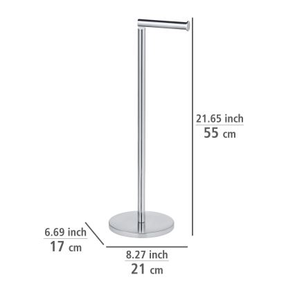 WENKO 19637100 - Βάση για χαρτί υγείας 21x55 cm ανοξείδωτη/ασημί