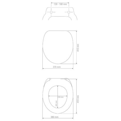 WENKO 20077100-WC κάθισμα τουαλέτας PRIMA 37x41 cm μαύρο/ασημί
