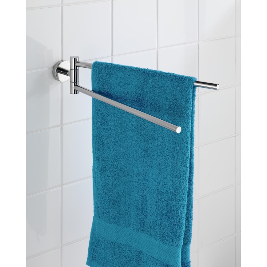 WENKO 20213100 - Βάση για πετσέτες BOSIO SHINE 43x9 cm ανοξείδωτο ατσάλι/ασημί