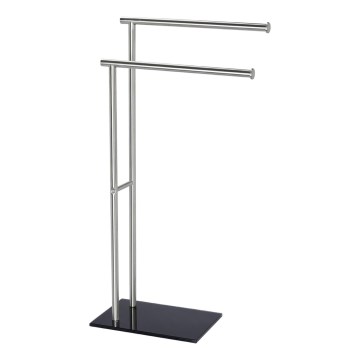 WENKO 20390100 - Βάση για πετσέτες LIMA 41x79 εκ. από ανοξείδωτο ατσάλι/σατινέ/μαύρο
