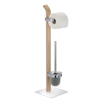 WENKO 20397100 - Βούρτσα τουαλέτας SAMONA 20x71,5 cm χρωμέ/καφέ/σατινέ