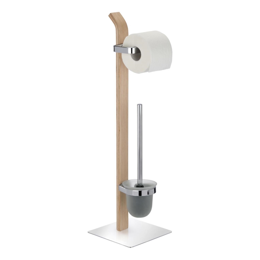 WENKO 20397100 - Βούρτσα τουαλέτας SAMONA 20x71,5 cm χρωμέ/καφέ/σατινέ