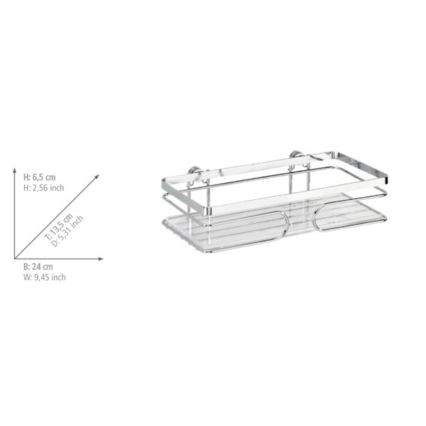 WENKO 20409100-Ράφι PREMIUM από ανοξείδωτο ατσάλι 24x13,5 cm ανοξείδωτο/ασημί