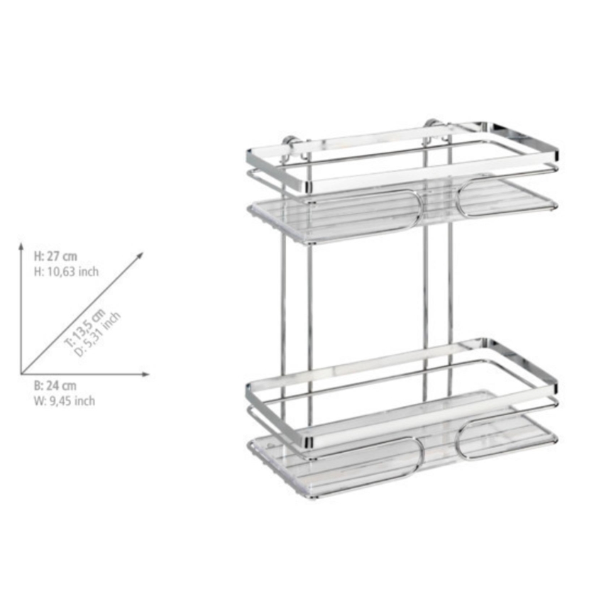 WENKO 20410100-Ράφι PREMIUM ανοξείδωτο ατσάλι 24x27 cm ανοξείδωτο/ασημί
