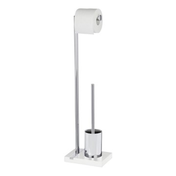 WENKO 20486100 - Βούρτσα WC NOBLE 20x74 cm χρωμέ/λευκή