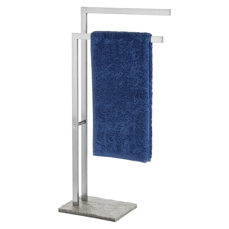 WENKO 20603100 - Βάση για πετσέτες GRANIT 43,5x86,5 cm ανοξείδωτο/σατινέ/γκρι