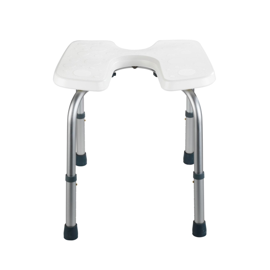 WENKO 206051100-Σκαμπό SECURA 46x53,5 εκ. λευκό/ασημί