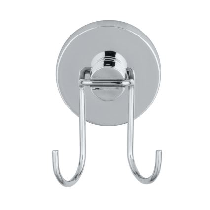 WENKO 20877100-Σκούπα υαλοκαθαριστή VACUUM-LOC, στρογγυλή, από ανοξείδωτο ατσάλι, 24,5x25 cm, γυαλιστερό χρώμιο/ασημί