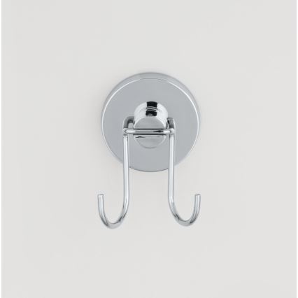 WENKO 20877100-Σκούπα υαλοκαθαριστή VACUUM-LOC, στρογγυλή, από ανοξείδωτο ατσάλι, 24,5x25 cm, γυαλιστερό χρώμιο/ασημί