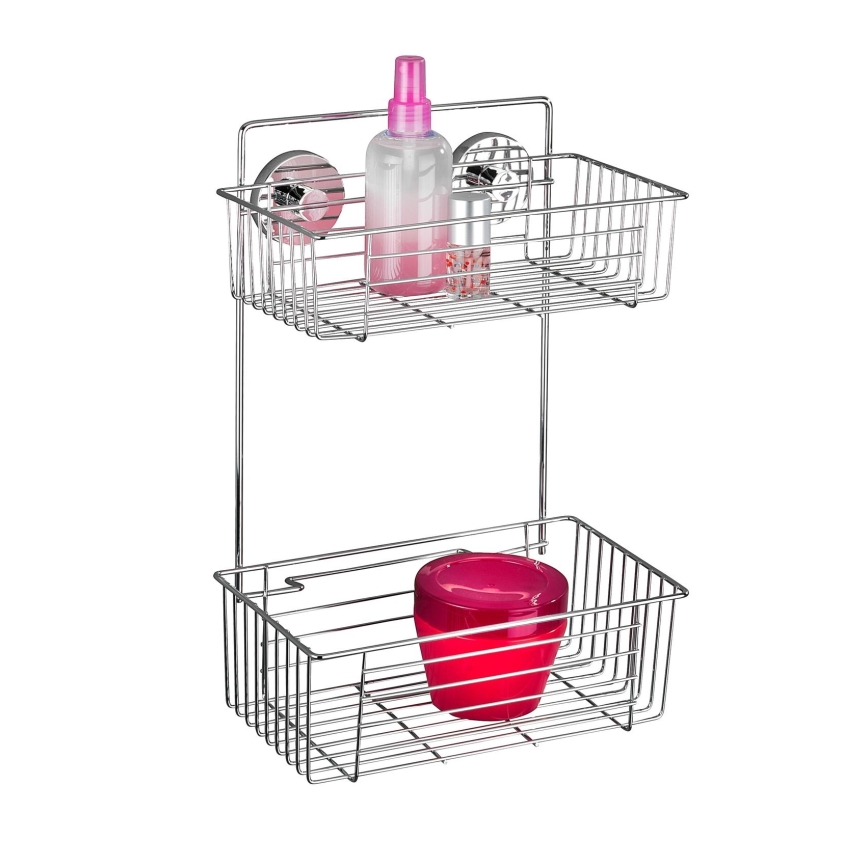 WENKO 20889100-Ραφιέρα VACUUM-LOC RUND STAH 26x38 cm γυαλιστερό χρώμιο