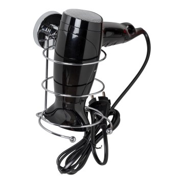 WENKO 20896100-Βάση για πιστολάκι VACUUM-LOC MILAZZO 12x17 cm γυαλιστερό χρώμιο