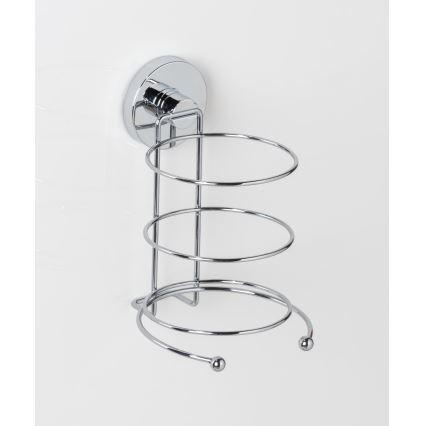 WENKO 20896100-Βάση για πιστολάκι VACUUM-LOC MILAZZO 12x17 cm γυαλιστερό χρώμιο