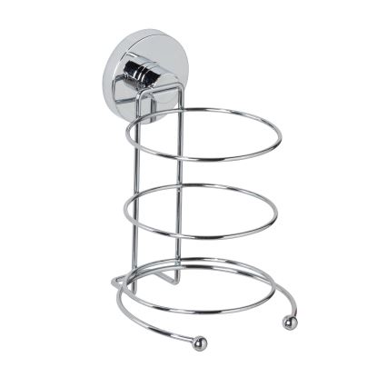 WENKO 20896100-Βάση για πιστολάκι VACUUM-LOC MILAZZO 12x17 cm γυαλιστερό χρώμιο