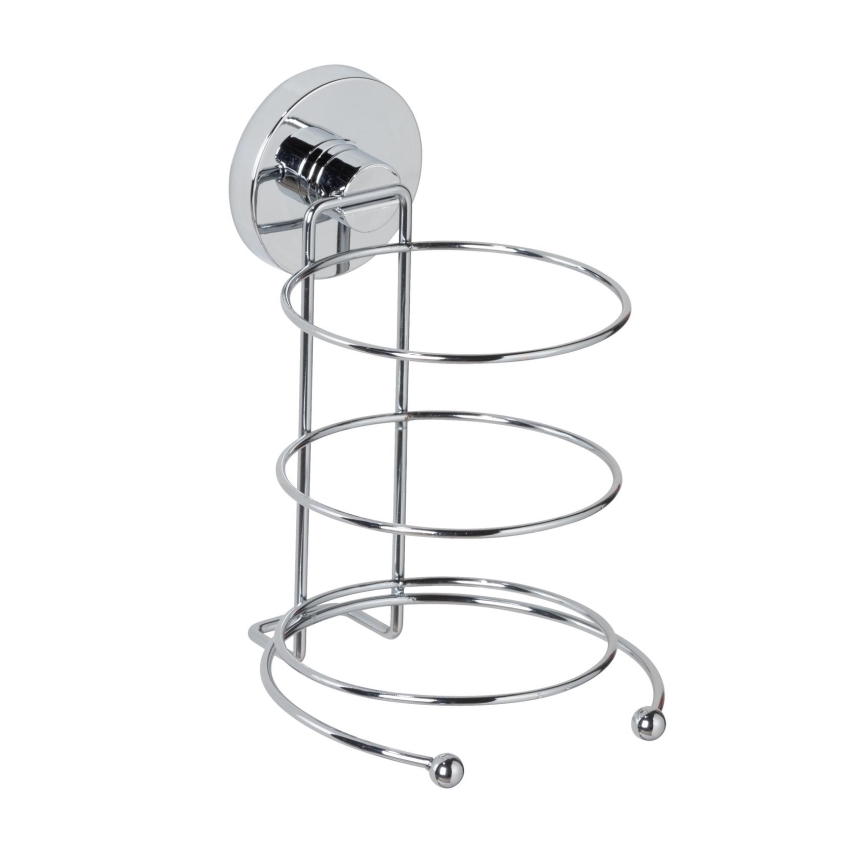 WENKO 20896100-Βάση για πιστολάκι VACUUM-LOC MILAZZO 12x17 cm γυαλιστερό χρώμιο