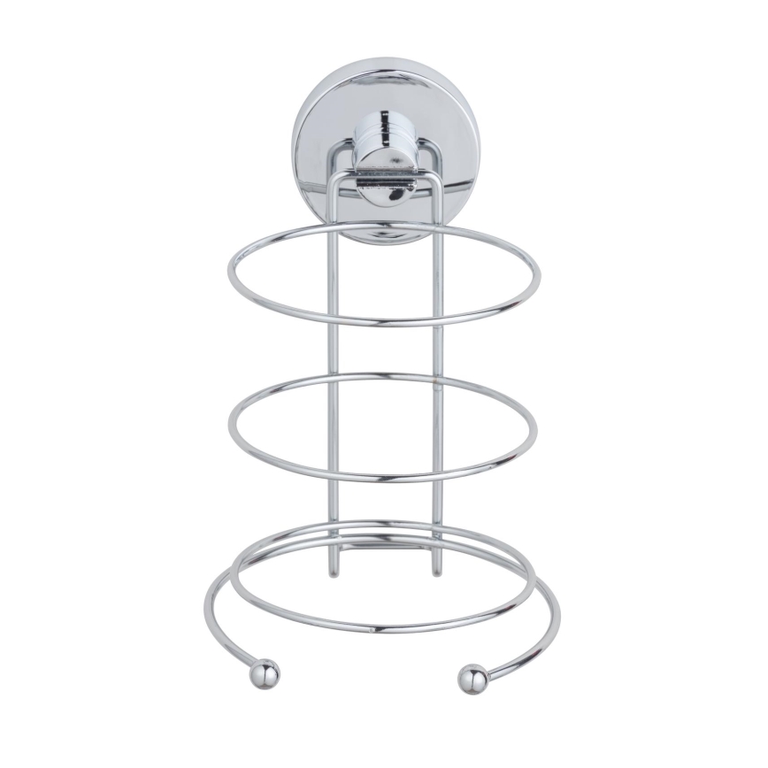 WENKO 20896100-Βάση για πιστολάκι VACUUM-LOC MILAZZO 12x17 cm γυαλιστερό χρώμιο