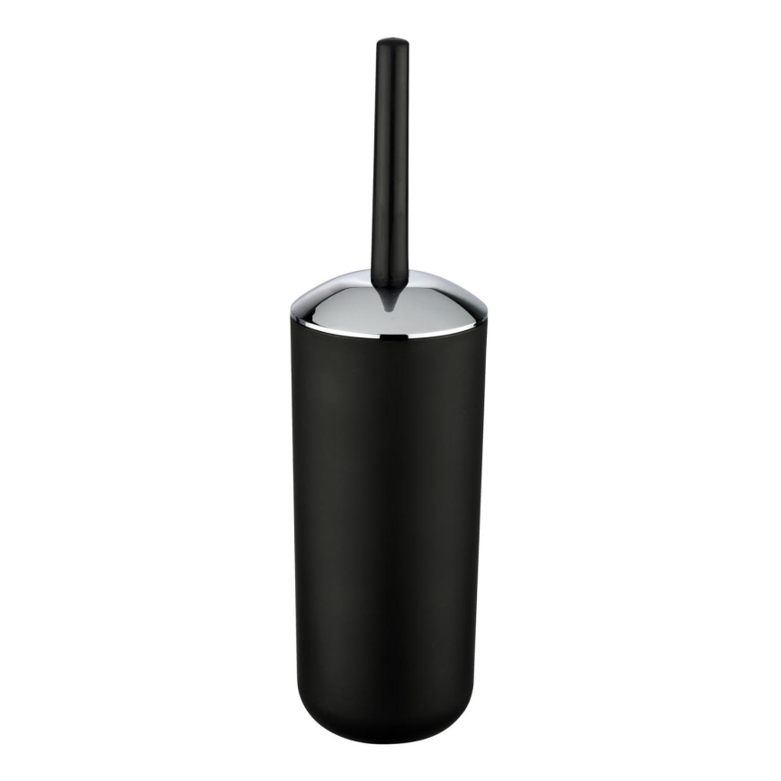 WENKO 21210100 - Βούρτσα WC BRASIL 10x37 cm μαύρη/γυαλιστερό χρώμιο