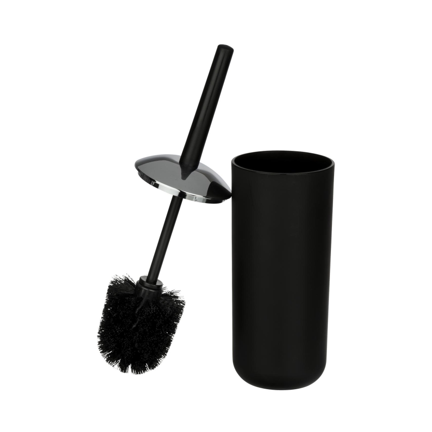 WENKO 21210100 - Βούρτσα WC BRASIL 10x37 cm μαύρη/γυαλιστερό χρώμιο