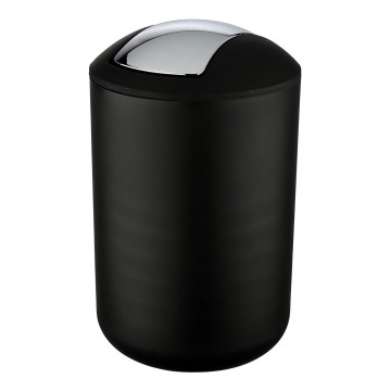 WENKO 21212100 - Κάδος BRASIL 19,5x31 cm μαύρο/γυαλιστερό χρώμιο