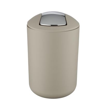 WENKO 21222100 - Κάδος BRASIL 19,5x31 cm μπεζ/γυαλισμένο χρώμιο