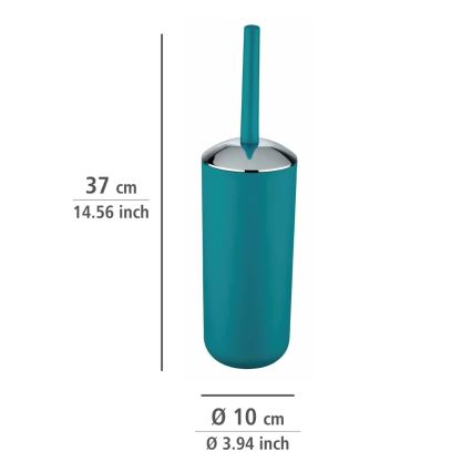 WENKO 21225100 - Βούρτσα τουαλέτας BRASIL 10x37 cm τιρκουάζ/γυαλιστερό χρώμιο